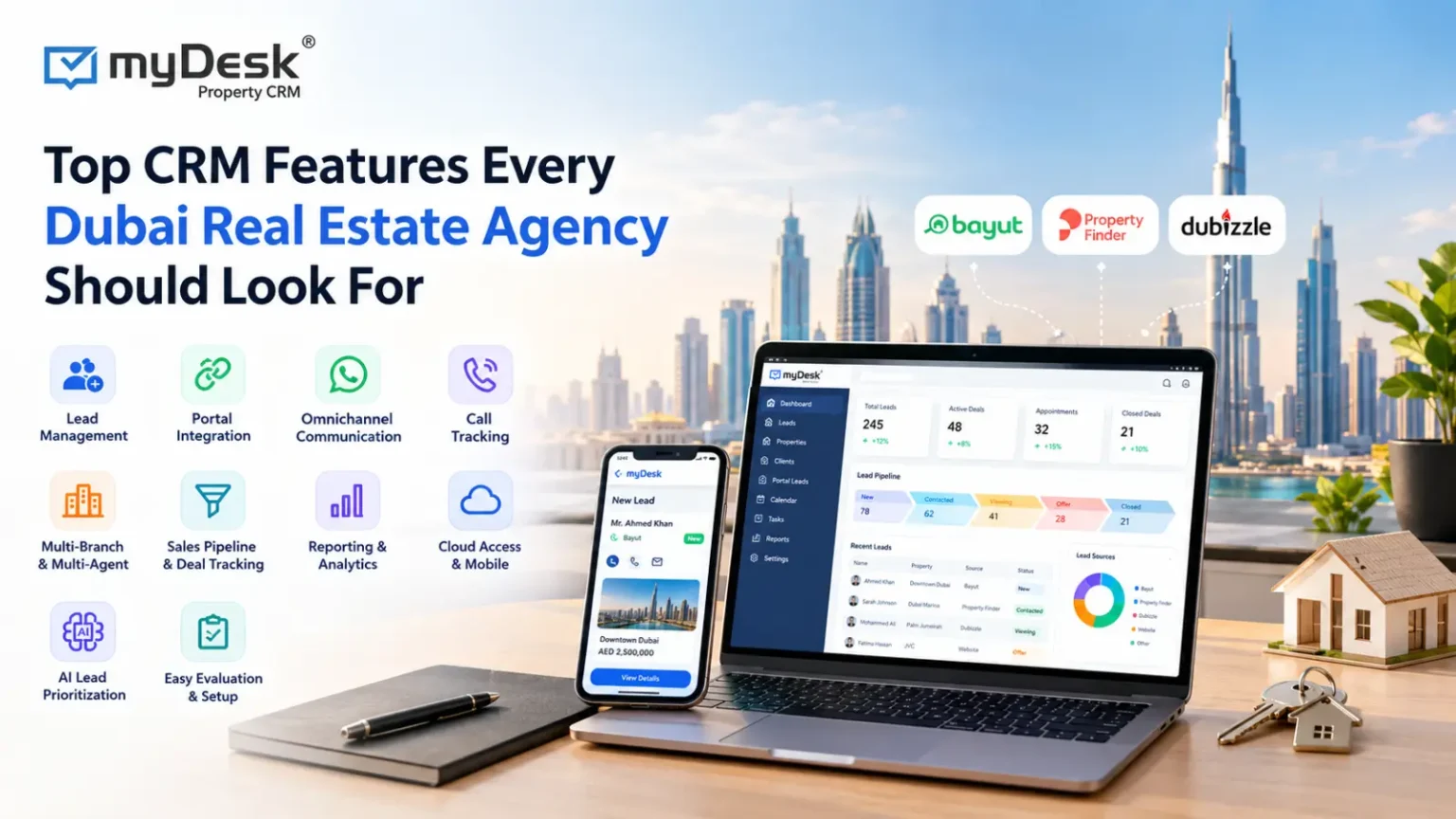 Top CRM Features every Dubai real estate agency required